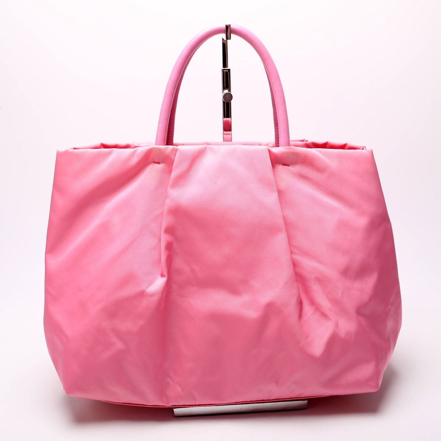 Prada Tessuto Nylon Bow Tote Pink/Gold Bag