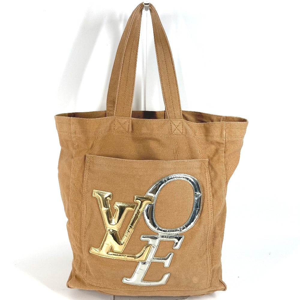 LOUIS VUITTON Tote Bag Canvas leather Brown That's Love LOVE Tote MM Women