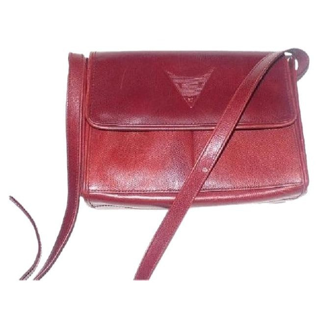 Fendi Pursesdesigner Purses Dark Red Leather Cross Body Bag