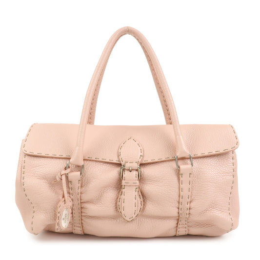 FENDI Seleria Linda Leather Shoulder Bag Hand Bag Pink 8BR442