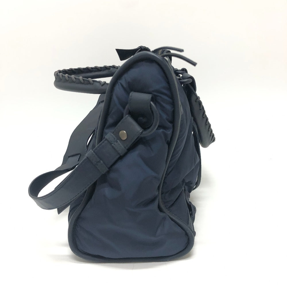 BALENCIAGA Handbag 115748 Nylon / leather Navy The city Women