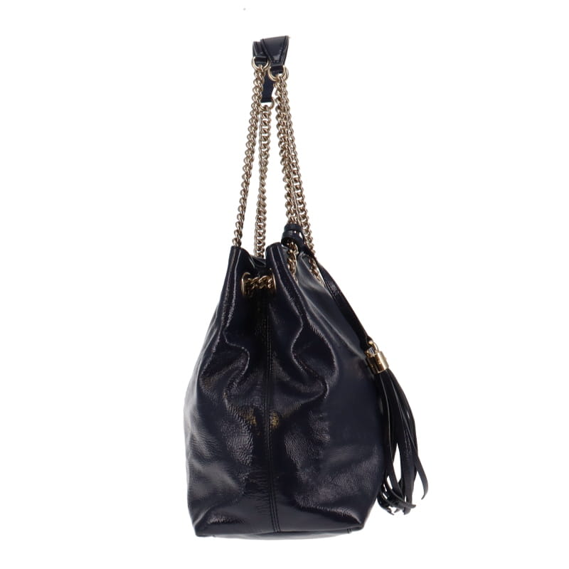 Gucci Soho Purple Leather Chain Tote Style 1