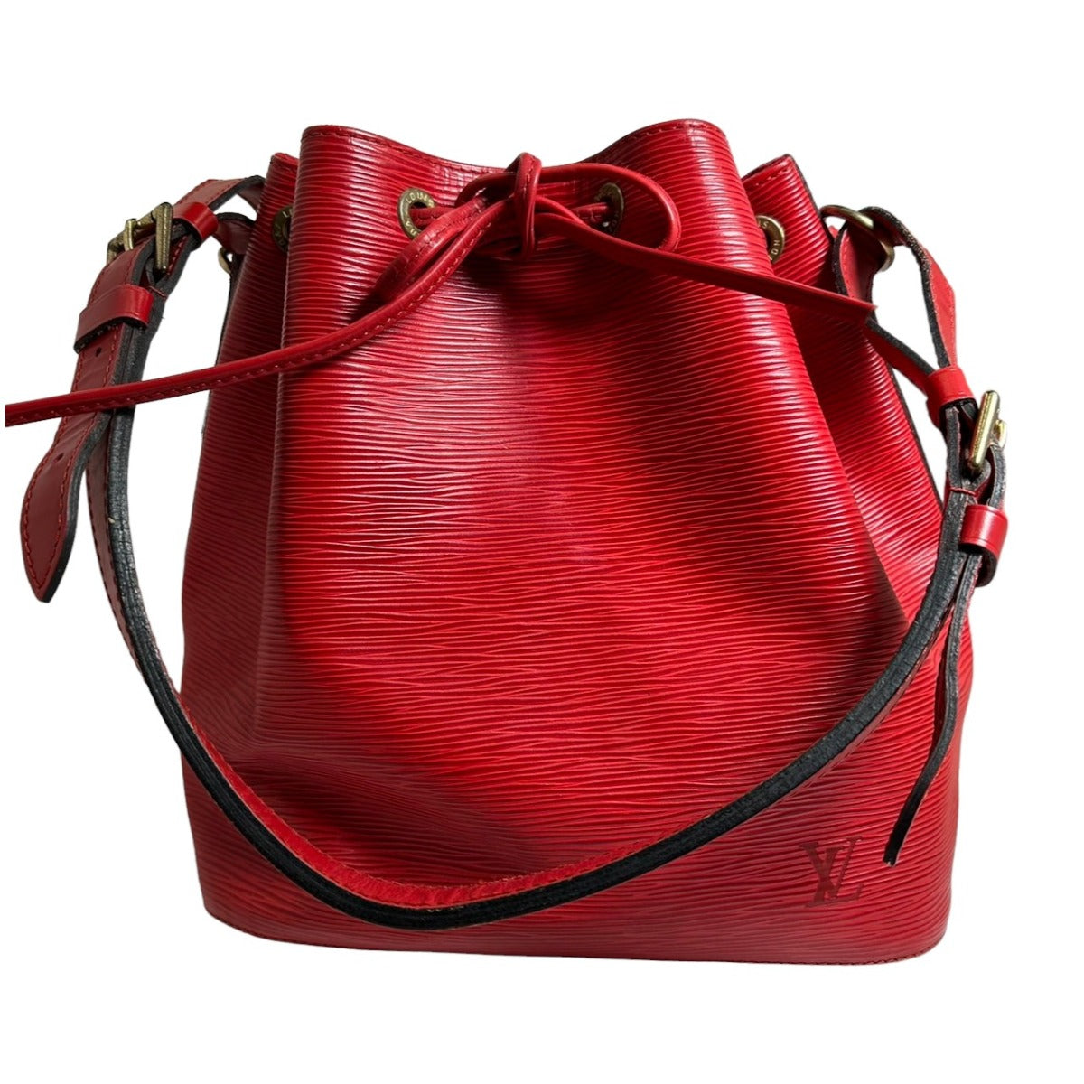 LOUIS VUITTON Shoulder Bag Epi Leather Castarian red Petit Noe Epi Drawstring type Women