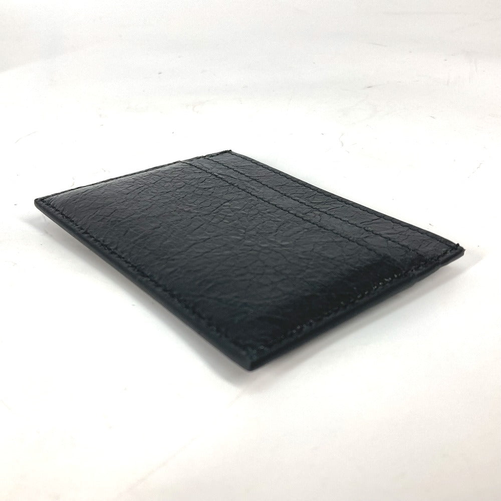BALENCIAGA Card Case 766547 leather black BB Women