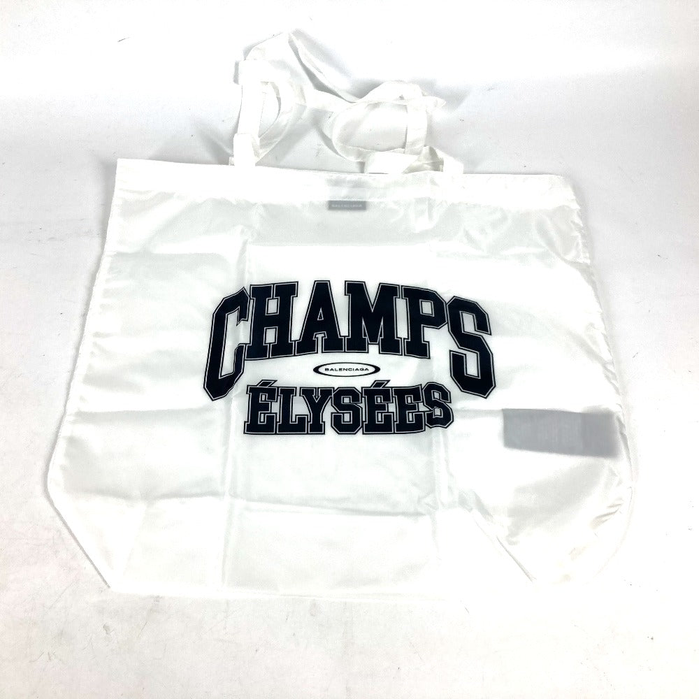 BALENCIAGA Shoulder Bag Nylon white logo eco bag unisex(Unisex)