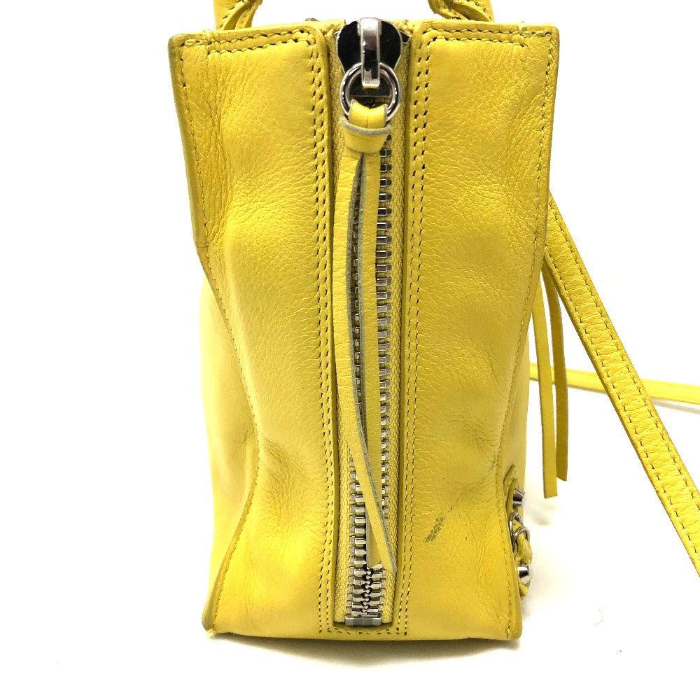 BALENCIAGA Shoulder Bag 357333 leather yellow Tote Bag Paper mini Women