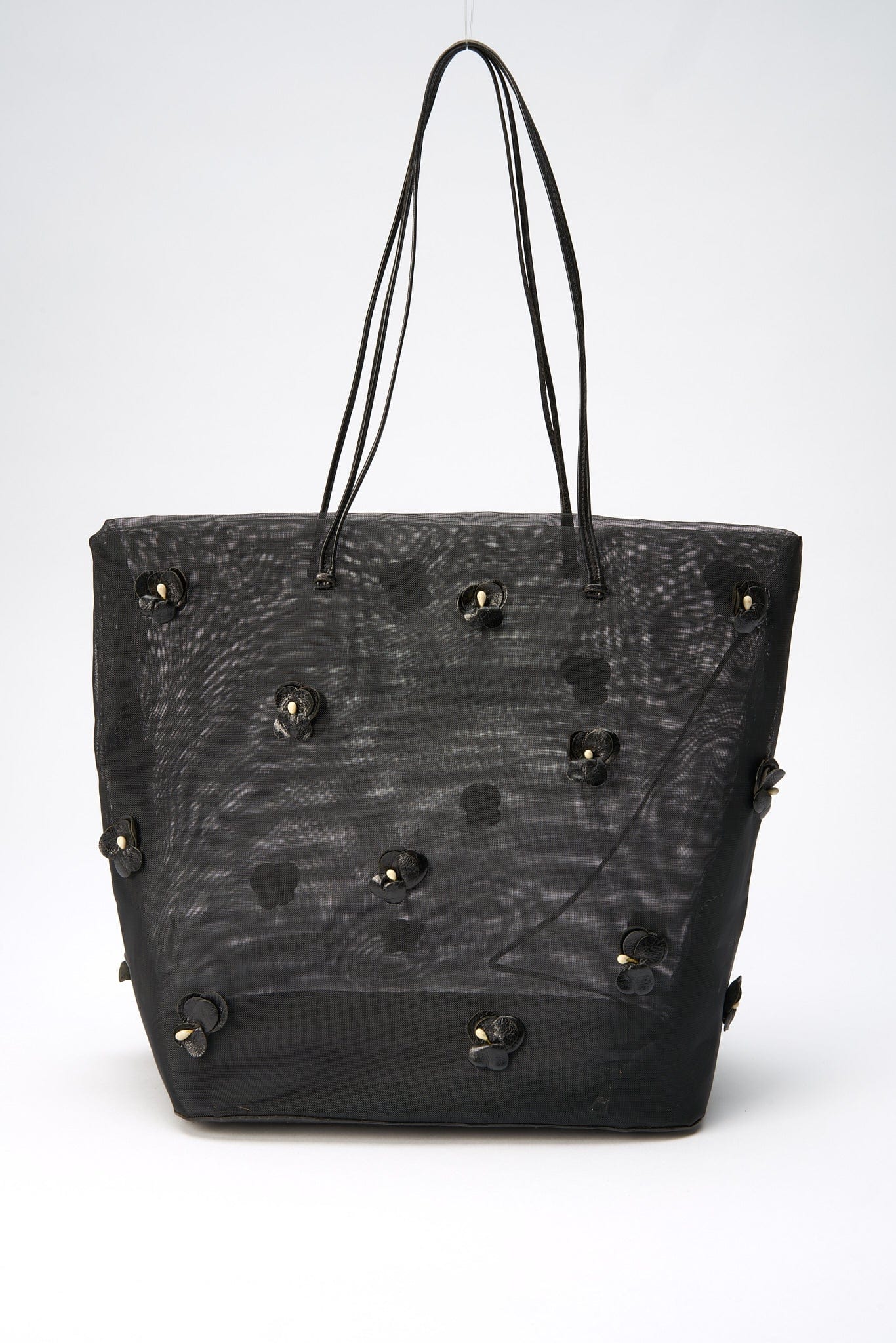Prada Mesh Tote with Flowers