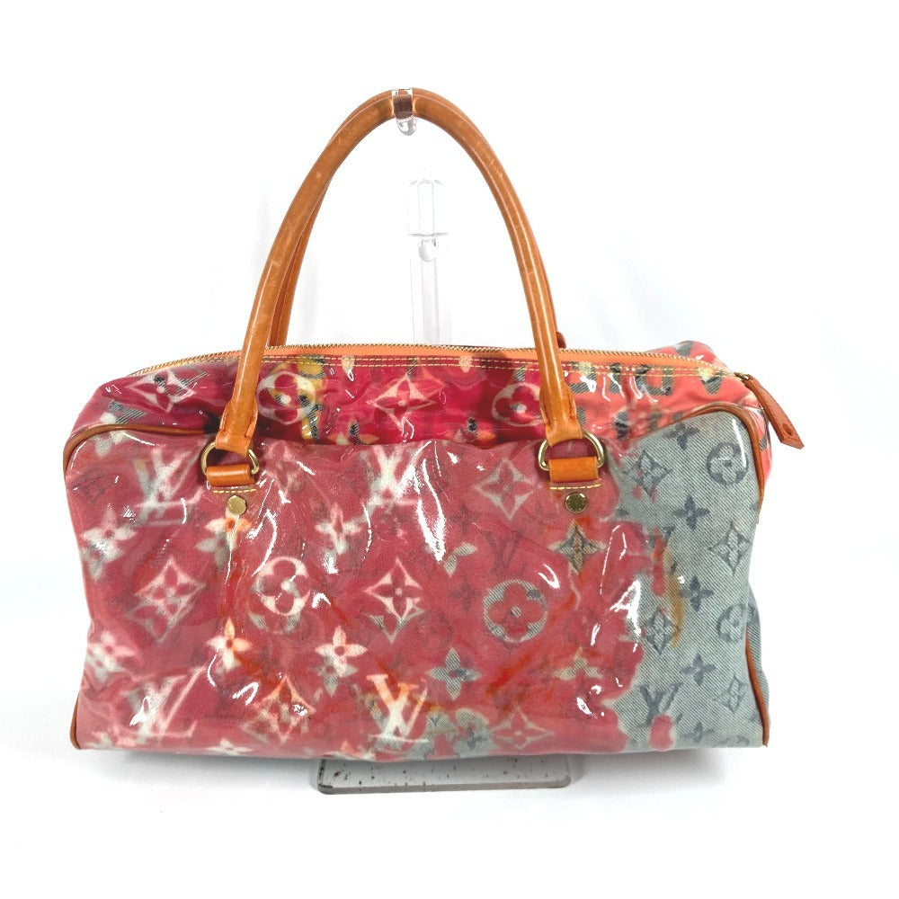 LOUIS VUITTON Boston Duffel bag Plastics, Leather Orange Monogram pulp Weekender PM Women