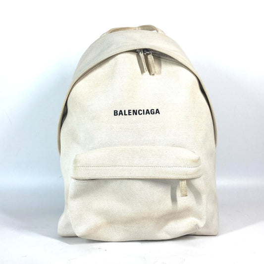 BALENCIAGA Backpack 552374 canvas white Everyday logo