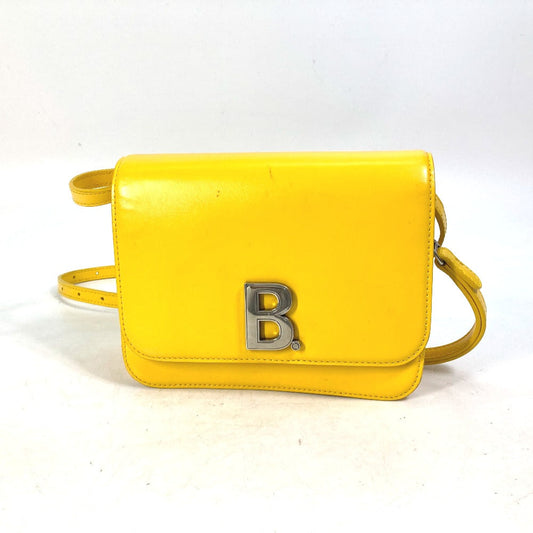 BALENCIAGA Shoulder Bag 592898 leather yellow Bag 2WAY bag clutch bag B logo Women