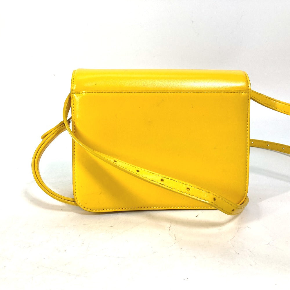 BALENCIAGA Shoulder Bag 592898 leather yellow Bag 2WAY bag clutch bag B logo Women
