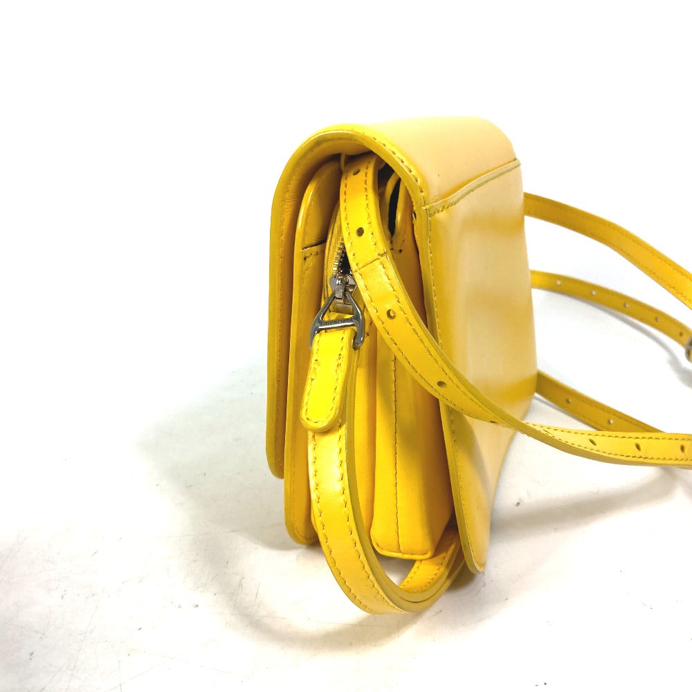BALENCIAGA Shoulder Bag 592898 leather yellow Bag 2WAY bag clutch bag B logo Women