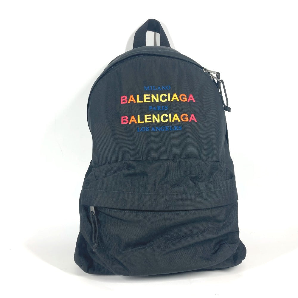 BALENCIAGA Backpack 503221 Nylon black Explorer logo Women