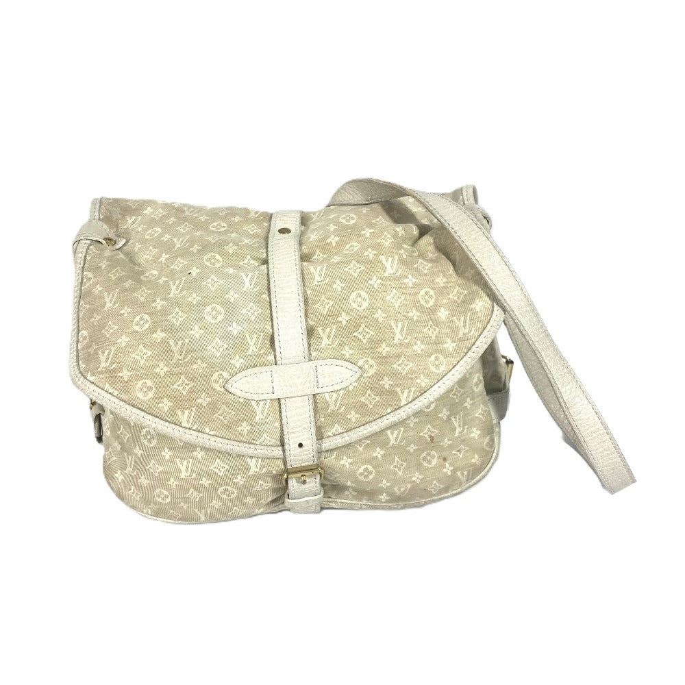 LOUIS VUITTON Shoulder Bag Monogram Mini-LinCanvas beige Monogram mini run Saumur 30