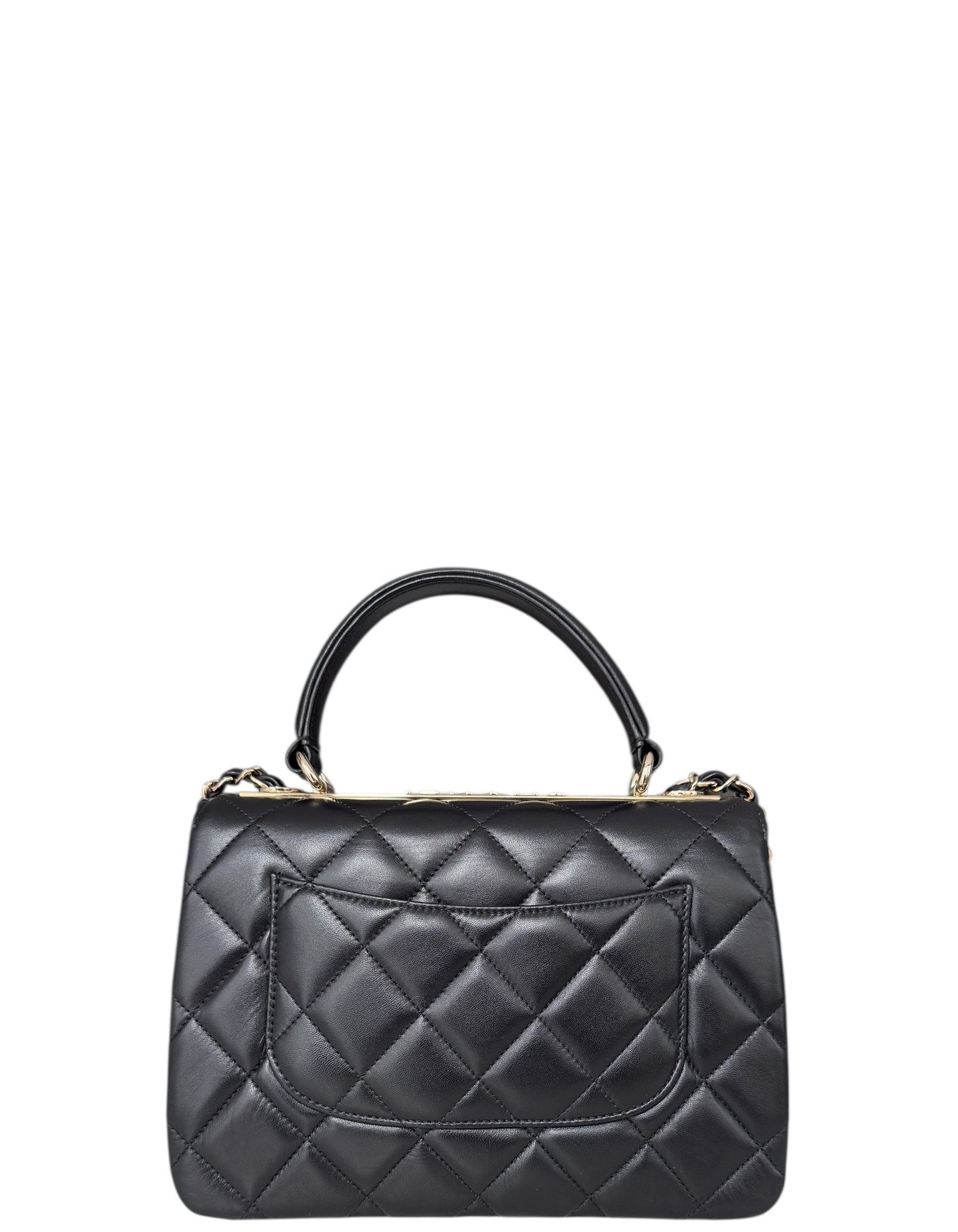 Chanel 2025 Black Crystal CC Quilted Small Trendy Bag