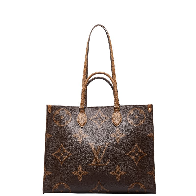 Louis Vuitton Monogram Reversee Giant On The Gor GM Handbag Shoulder Bag 2WAY M44576 Brown PVC Leather Louis Vuitton