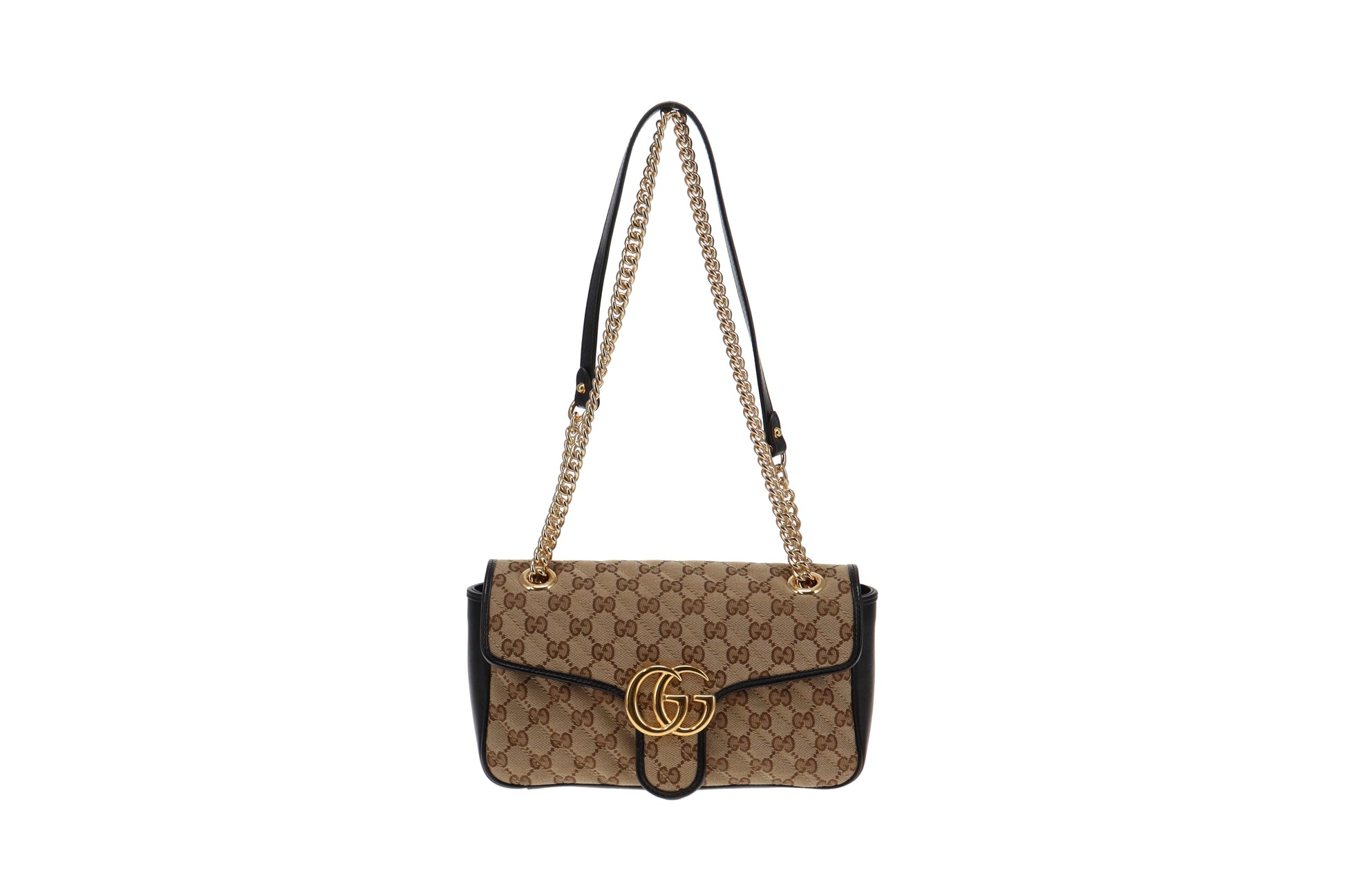 Gucci GG Marmont Leather Canvas Handbag