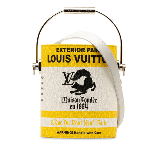 Louis Vuitton Monogram Paint Can Handbag 2WAY M81593 Yellow White PVC Louis Vuitton