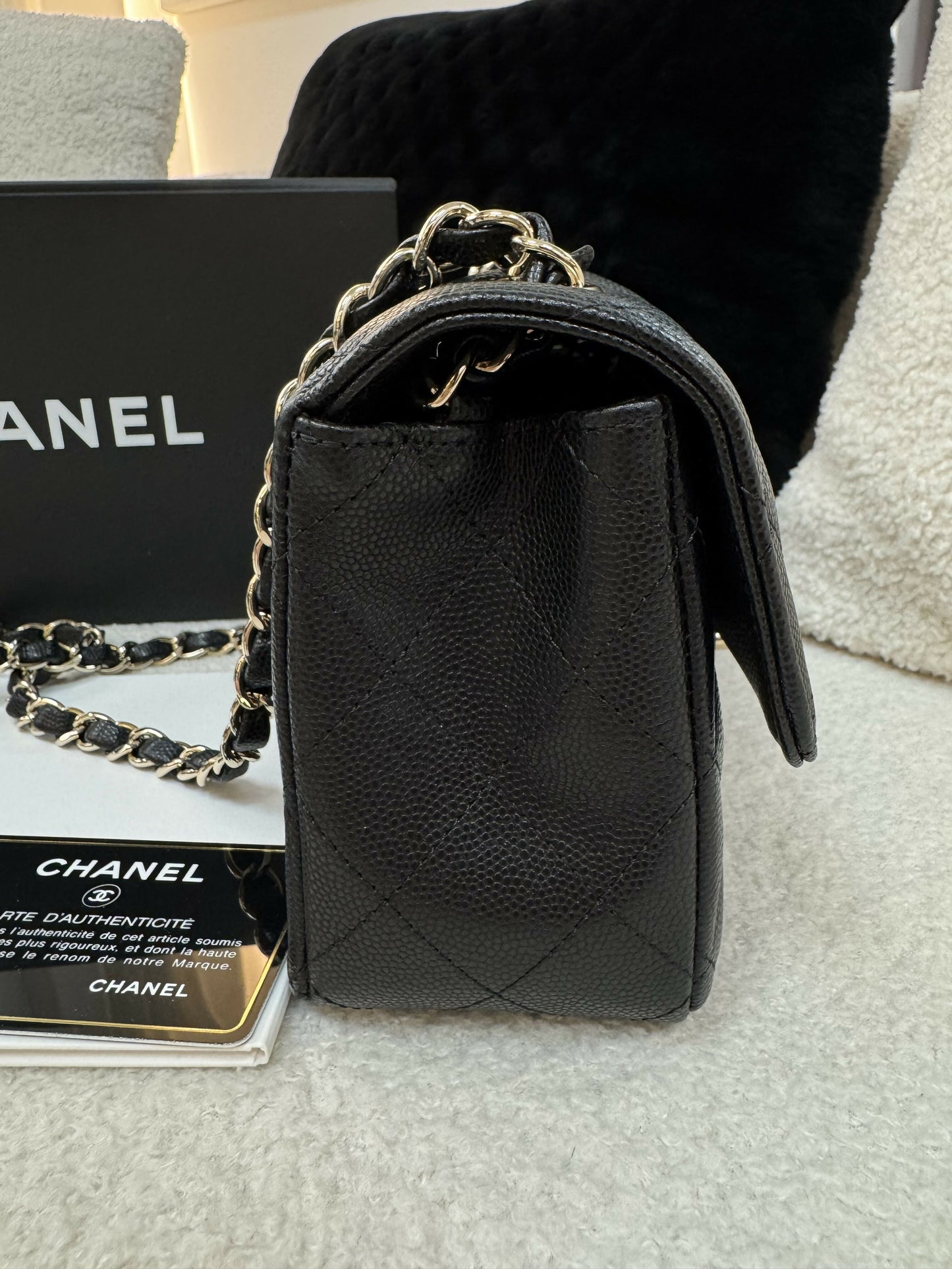 Chanel(17)Small Classic Flap Caviar Bag