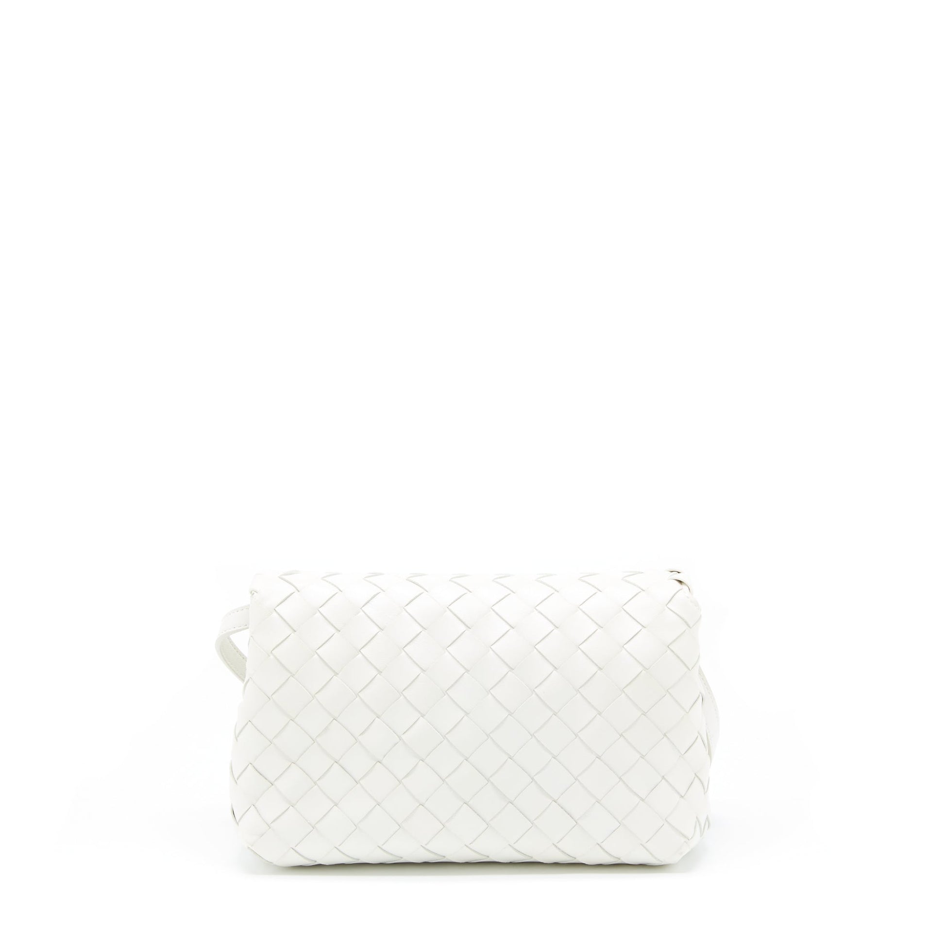 Bottega Veneta Crossbody Purse Intrecciato White