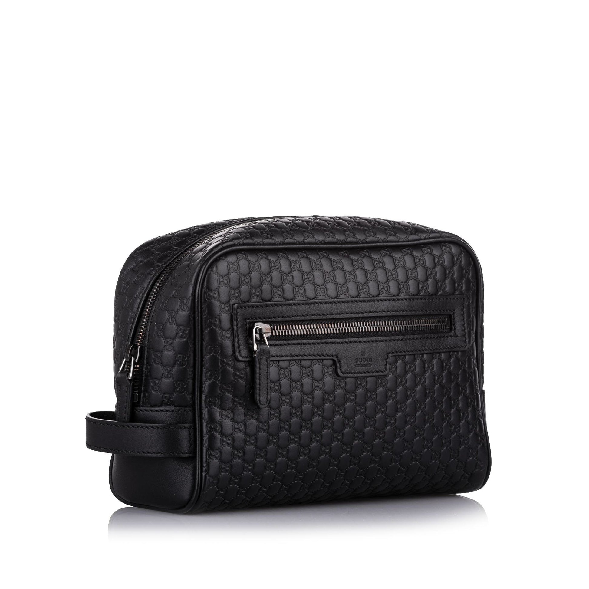 Gucci Guccissima Black Leather Clutch Style 1
