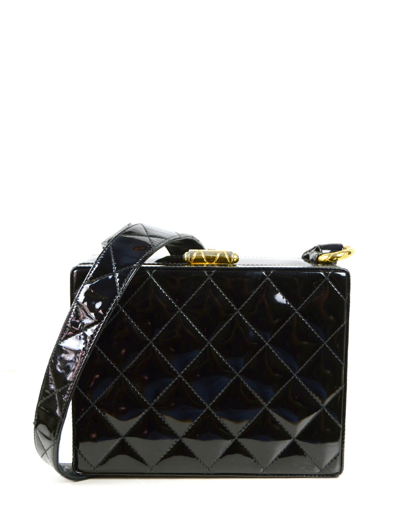 Chanel Black Patent Hardcase Shoulder/Crossbody Bag