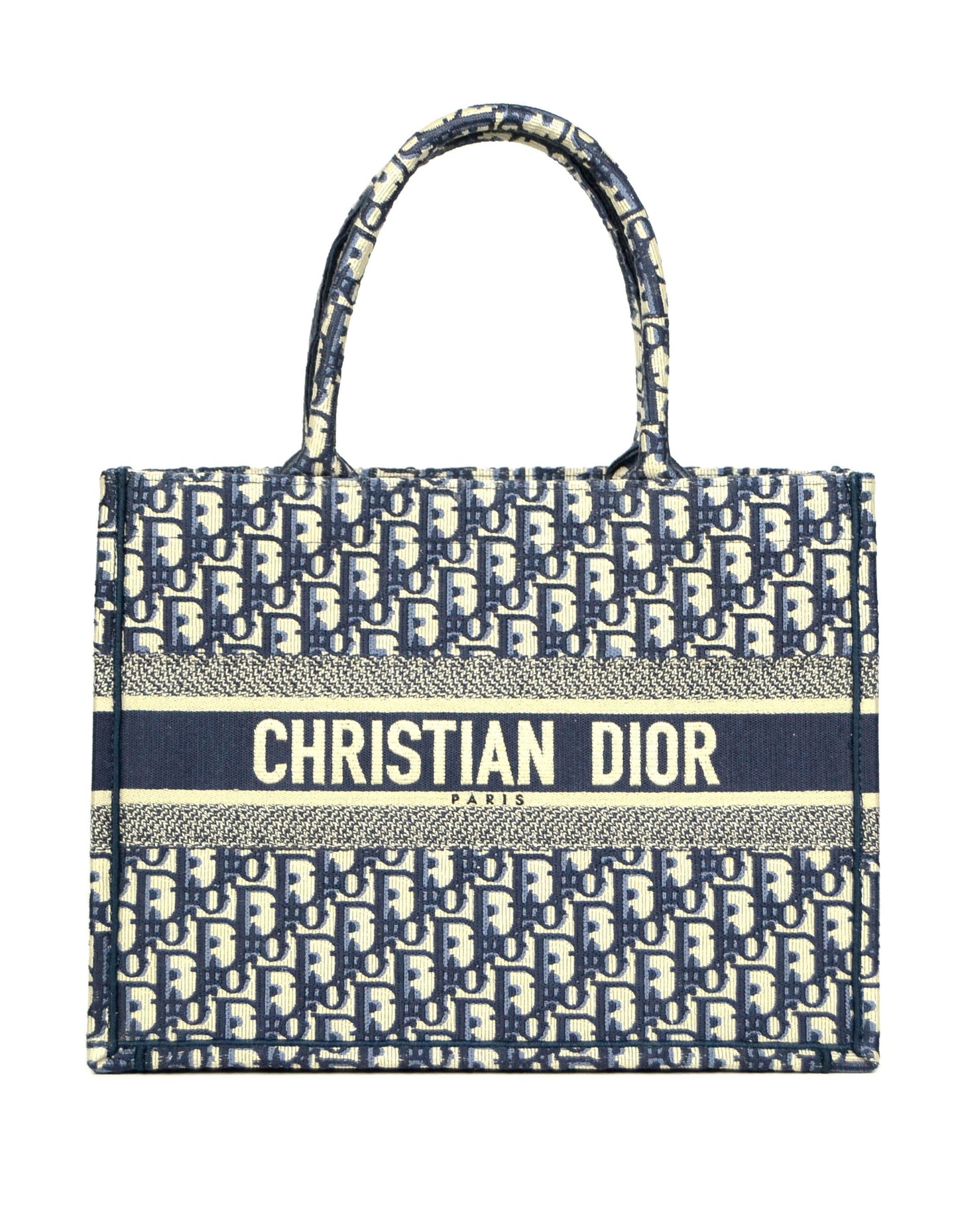 Christian Dior 2020 Blue Oblique Monogram Small Book Tote Bag