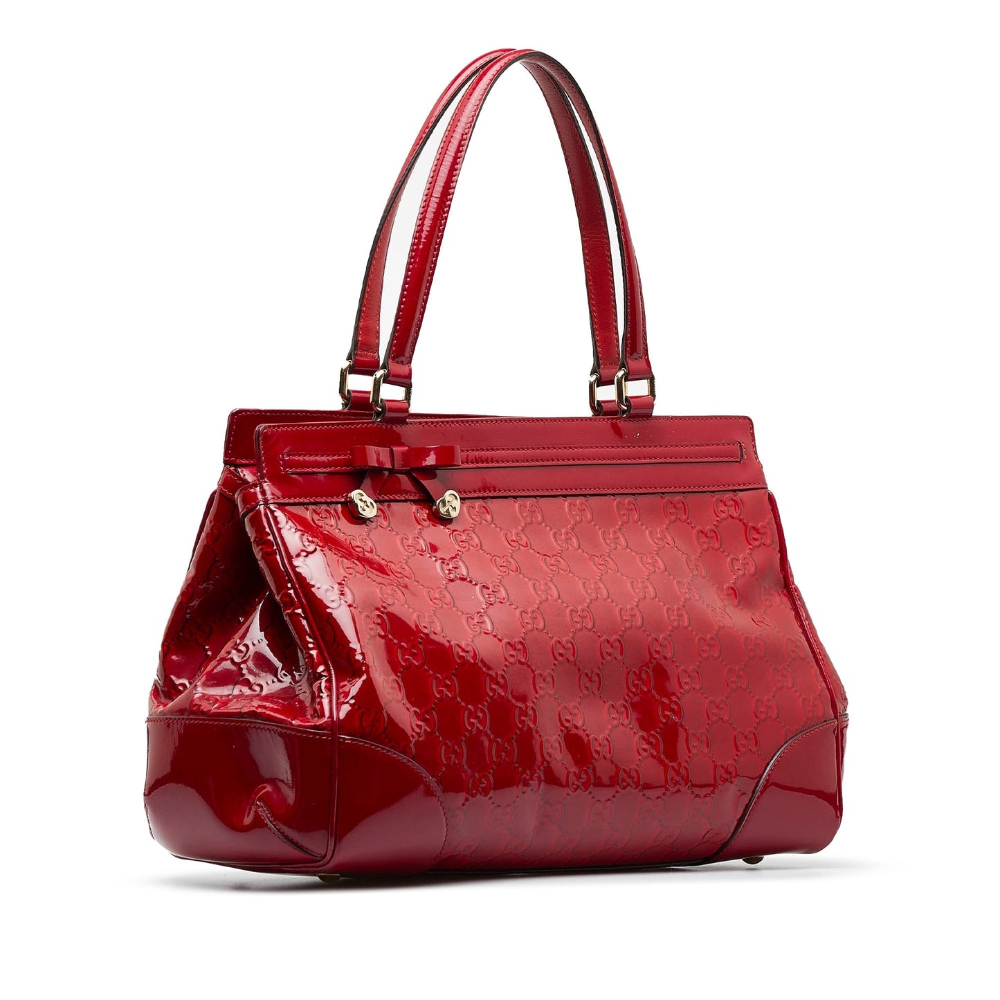 Gucci Guccissima Red Leather Tote Style 2