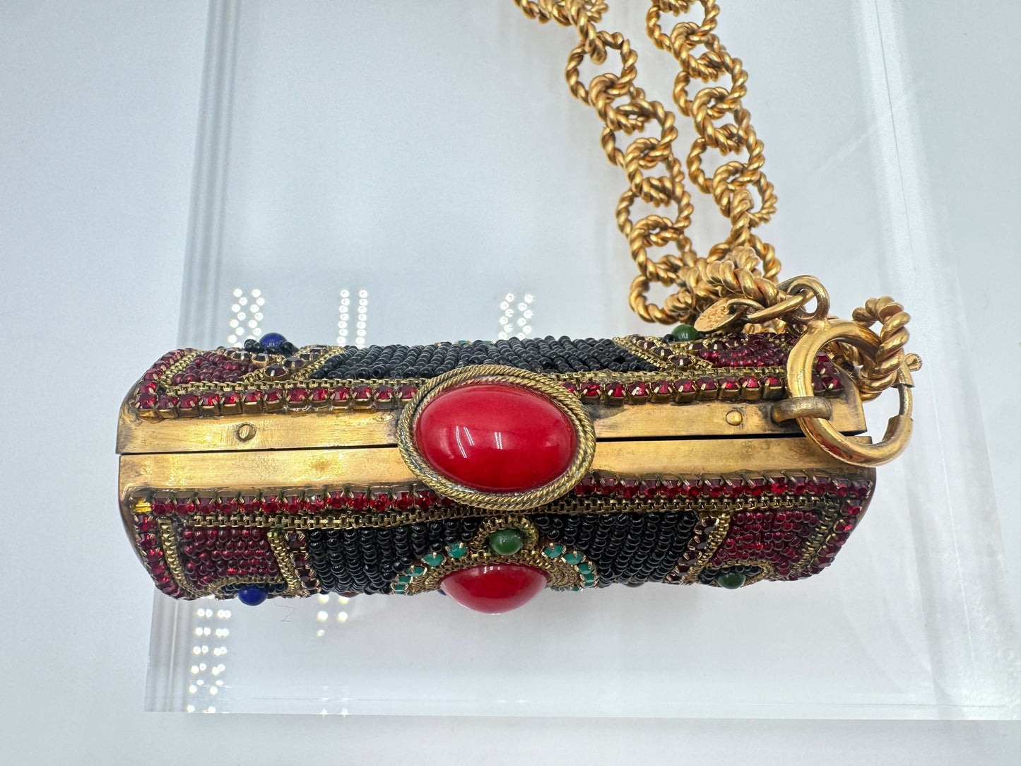 Chanel 1981 Jewelled Metal Clutch