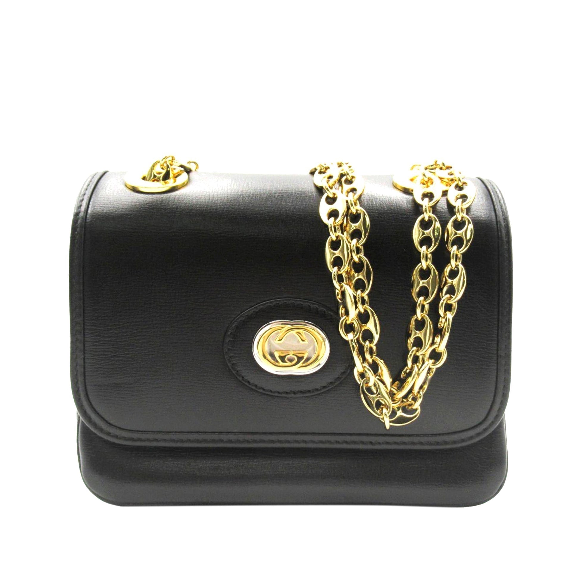 Gucci Leather Chain Shoulder Bag Style 15