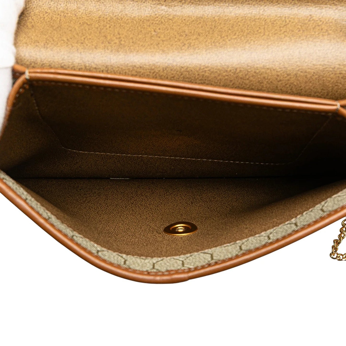 Brown Dior Honeycomb Coated Canvas Chain Shoulder Bag