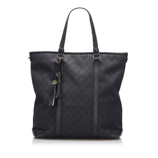 Gucci Leather Canvas Tote
