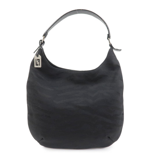 FENDI Canvas Leather Tiger Pattern Shoulder Bag Hand Bag 8BR279