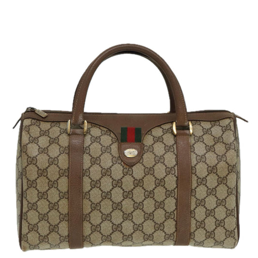 Gucci Leather Canvas Handbag