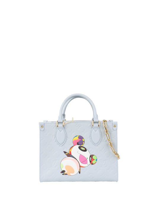 Louis Vuitton x Takashi Murakami OnTheGo PM Washed Blue Monogram Empreinte Leather