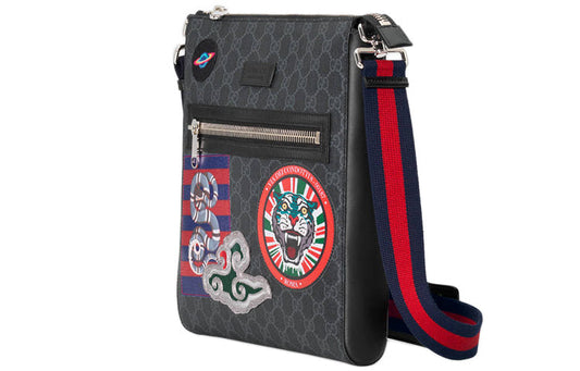 Gucci Leather Canvas Shoulder Bag