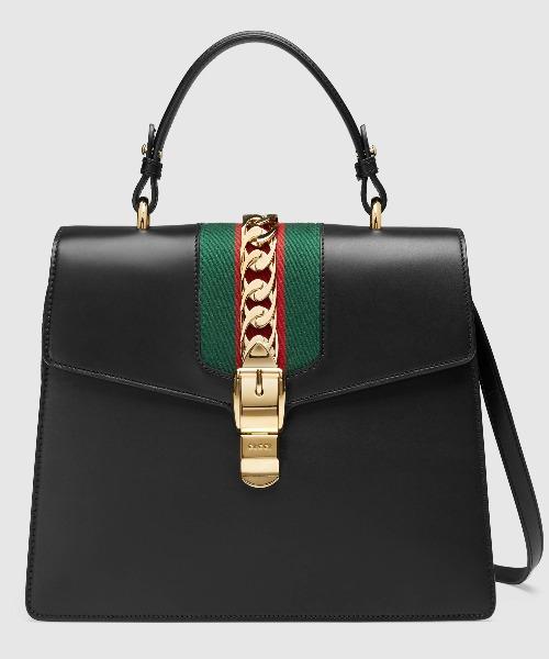 Gucci Monogram Nylon Chain Leather Crossbody