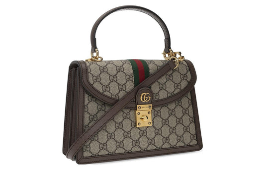 Gucci Leather Canvas Shoulder Bag