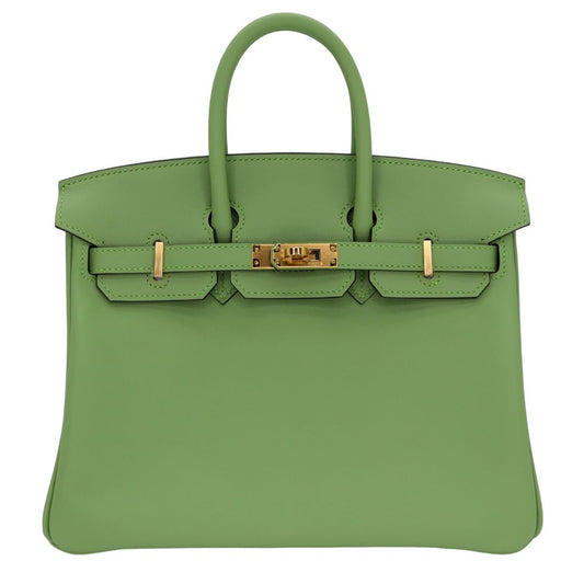 Hermes25cm Birkin Vert Criquet Swift Leather Gold Hardware