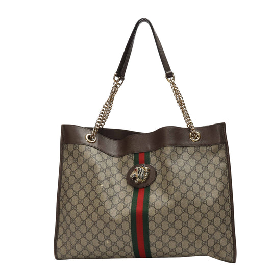 Gucci Leather Canvas Tote