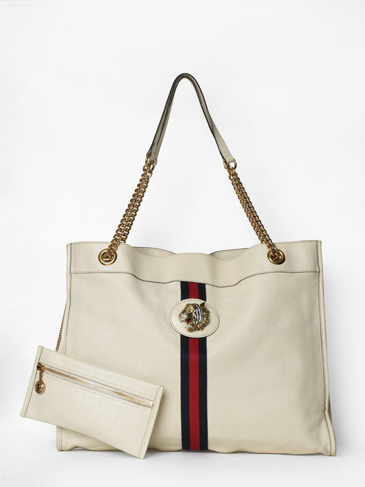 Gucci Lou Chain Leather Tote