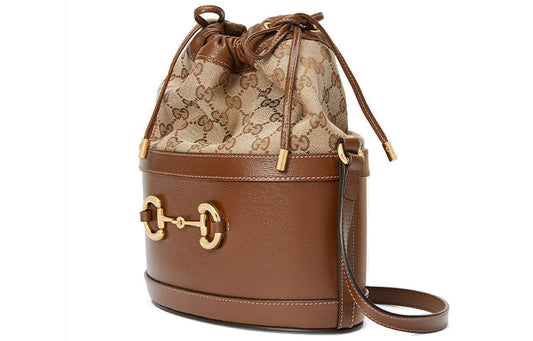 Gucci Leather Canvas Shoulder Bag