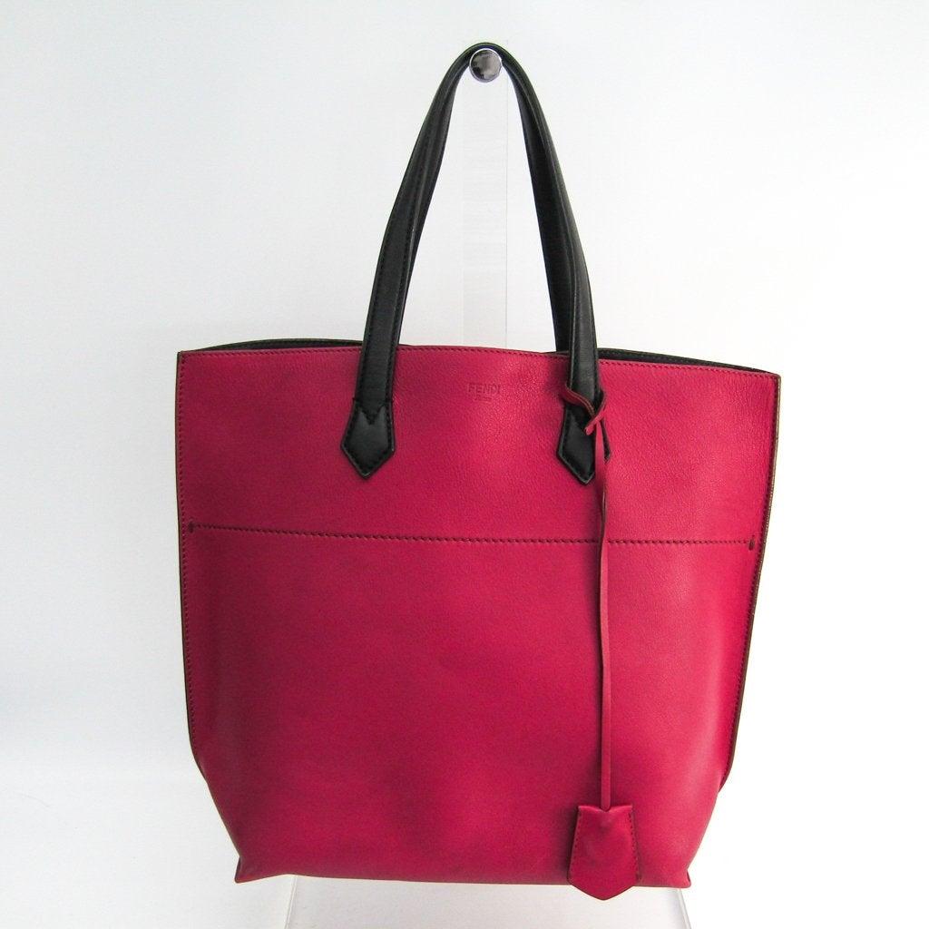 Fendi Fuchsia Leather All In Shopping Tote Bag ( )