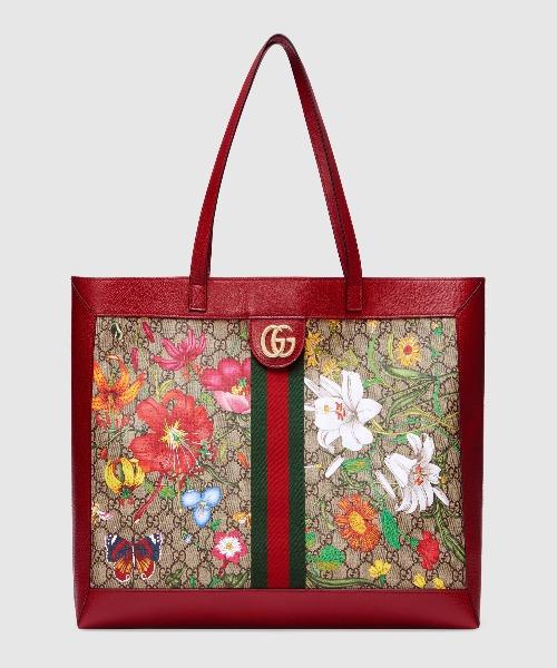Gucci Monogram Leather Canvas Tote
