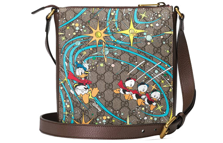Gucci Leather Canvas Shoulder Bag
