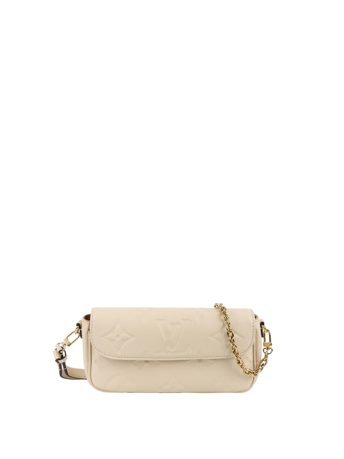 Louis Vuitton Cream Monogram Wallet on Chain Ivy