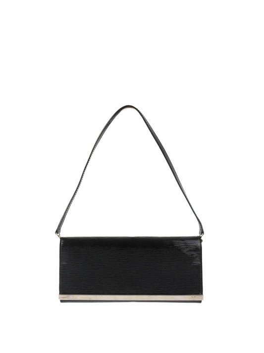 Louis Vuitton Black Patent Epi Clutch with Shoulder Strap