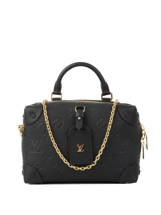Louis Vuitton Black Monogram Empreinte Petite Malle Souple Bag