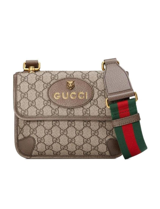 Gucci Leather Canvas Shoulder Bag