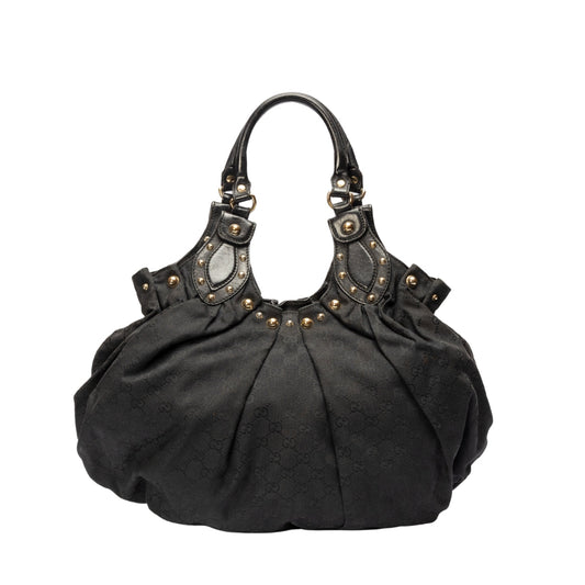 Gucci Leather Canvas Shoulder Bag